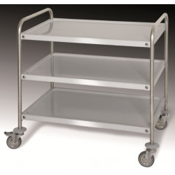 Chariot desserte inox  - 3 niveaux