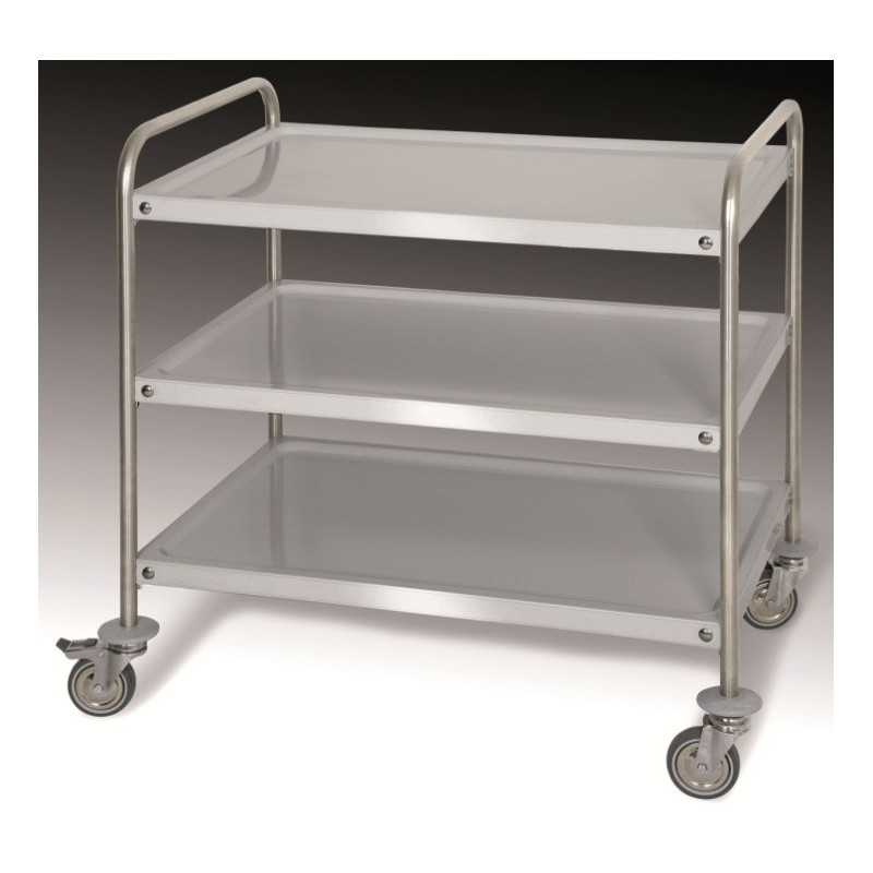 Chariot desserte inox  - 3 niveaux