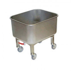 Bac de trempage inox roulant - boucherie