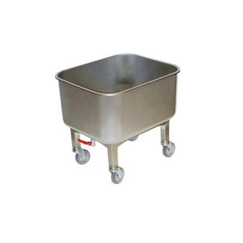 Bac de trempage inox roulant - boucherie