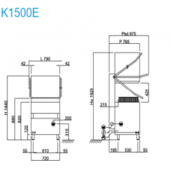 Lave batterie à capot krupps vue technique