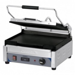 Grill Panini Grand Premium Rainurée - Lisse avec minuteur