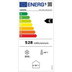 Energie score conservateur à glace couvercle vitré plat EBERHARDT