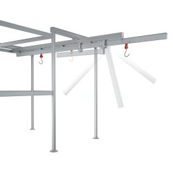 Réseau de rails à viande pour chambre froide