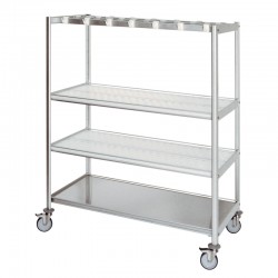 Chariot boucherie avec tablette et penderie - AI GUIDOVIE