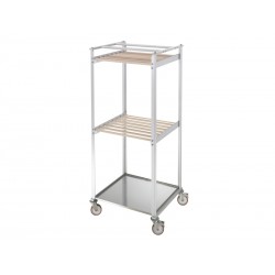 chariot séchoir AI GUIDOVIE avec barres de suspension en bois