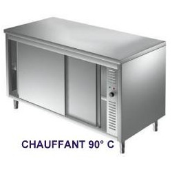 Placard inox Central avec étagère CHAUFFANT